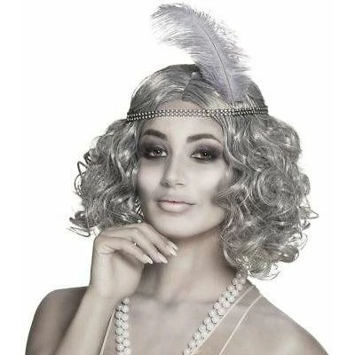 Boland Grey Ghost Flapper Wig 1920s Halloween Silver Gatsby Fancy Dress 2 Boland Grey Ghost Flapper Wig 1920s Halloween Silver Gatsby Fancy Dress - Image 2