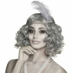 Boland Grey Ghost Flapper Wig 1920s Halloween Silver Gatsby Fancy Dress