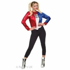 Harley Quinn Costume Kit Suicide Squad Jacket Villain Ladies Fancy Dress 5 Harley Quinn Costume Kit Suicide Squad Jacket Villain Ladies Fancy Dress -Henbrandt Shop Harley Quinn Costume Kit Suicide Squad Jacket Villain Ladies Fancy Dress 3