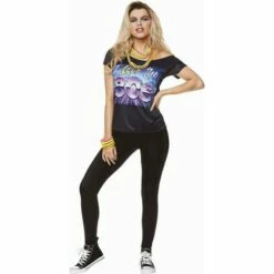 Karnival I Love The 80's T-Shirt Women's Fancy Dress Costume