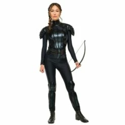 Katniss Everdeen Costume Hunger Games Rebel Ladies Fancy Dress Mockingjay