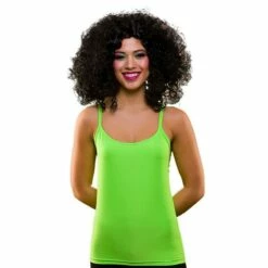 Ladies 80s Neon Vest Bright Top Fancy Dress Costume