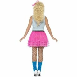 Smiffys Ladies 80s Wild Girl Costume Pop Star Madonna Fancy Dress Adult Womens Outfit -Henbrandt Shop Ladies 80s Wild Girl Costume Pop Star Madonna Fancy Dress Adult Womens Outfit 3