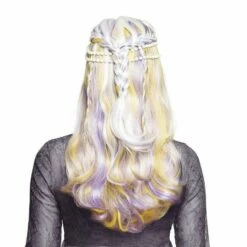 Boland Ladies Pearl Wig Yellow Blonde Purple Fantasy Fairy Princess Fancy Dress