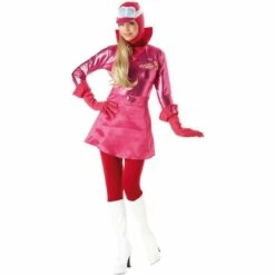 Ladies Penelope Pitstop Costume Wacky Races 80s Adult Fancy Dress Party Outfit -Henbrandt Shop Ladies Penelope Pitstop Costume Wacky Races 80s Adult Fancy Dress Party Outfit 3