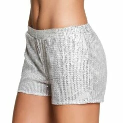 Boland Ladies Sequin Hot Pants 80s Dance Shorts Fancy Dress Costume