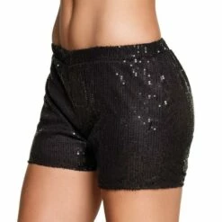 Boland Ladies Sequin Hot Pants 80s Dance Shorts Fancy Dress Costume -Henbrandt Shop Ladies Sequin Hot Pants 80s Dance Shorts Fancy Dress Costume 3