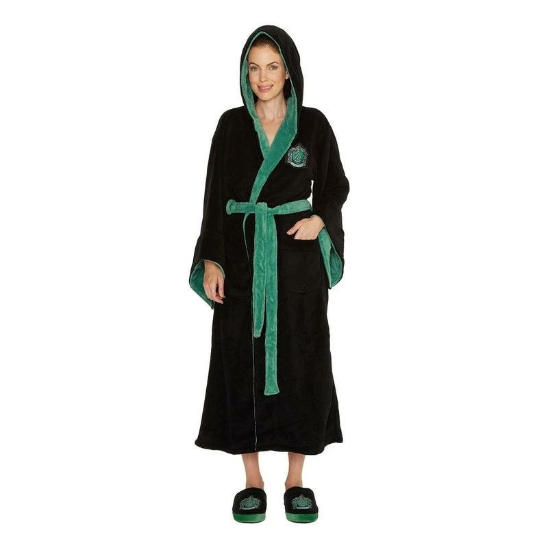 Ladies Slytherin Bathrobe Harry Potter Fleece Dressing Gown 2 Ladies Slytherin Bathrobe Harry Potter Fleece Dressing Gown - Image 2