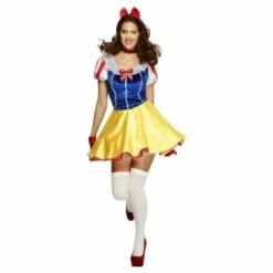Smiffys Ladies Snow White Costume Adult Fairytale Fairy Tale Fever Fancy Dress