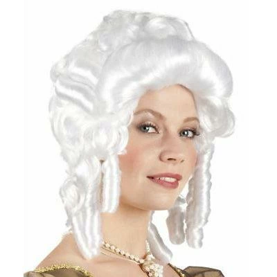 Boland Ladies White Baroque Wig Ringlet Curls Womens Victorian Fancy Dress Costume 2 Boland Ladies White Baroque Wig Ringlet Curls Womens Victorian Fancy Dress Costume - Image 2