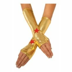 Ladies Wonder Woman Gauntlets Super Hero Fancy Dress Costume Accessory