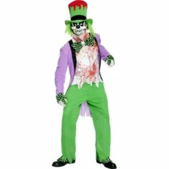 Smiffys Mens Bad Hatter Costume Mad Halloween Fancy Dress Wonderland Adult Outfit