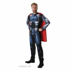 Mens Classic Thor Comic Book Week Superhero Fancy Dress Costume Adult Outfit