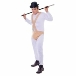Mens Clockwork Orange Male Prisoner 70s Halloween Fancy Dress Costume Outfit