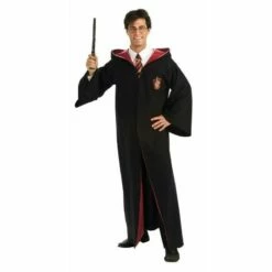 Mens Deluxe Harry Potter Costume Gryffindor Robe Fancy Dress Outfit