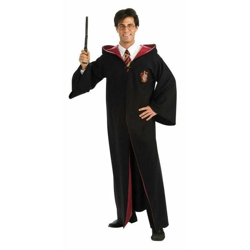 Mens Deluxe Harry Potter Costume Gryffindor Robe Fancy Dress Outfit 1 Mens Deluxe Harry Potter Costume Gryffindor Robe Fancy Dress Outfit