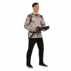 Mens Ghostbusters Shirt & Proton Pack Costume