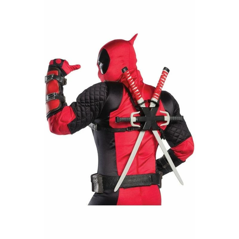Men's Grand Heritage Deadpool Costume Deluxe Superhero Fancy Dress Outfit 2 Men's Grand Heritage Deadpool Costume Deluxe Superhero Fancy Dress Outfit - Image 2