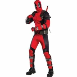 Men's Grand Heritage Deadpool Costume Deluxe Superhero Fancy Dress Outfit