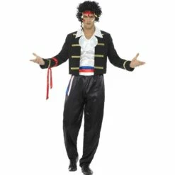 Smiffys Mens New Romantic Costume 80s Adam Ant Pop Star Fancy Dress Outfit -Henbrandt Shop Mens New Romantic Costume 80s Adam Ant Pop Star Fancy Dress Outfit 3