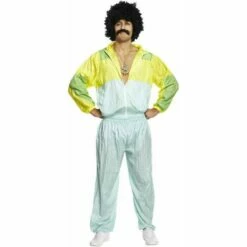 Henbrandt Men's Shell Suit 80's Scouser Tracksuit Fancy Dress Costumes Stag Do Outfit