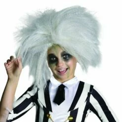 Official Girls Child Beetlejuice Wig Halloween Fancy Dress Costume Accessory