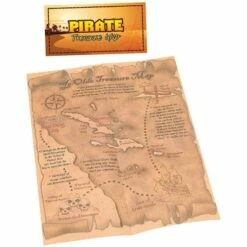 Pirate Treasure Map Fancy Dress Accessory Party Bag Toy Prop