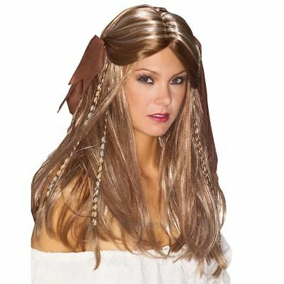Pirate Wench Wig Ladies Fancy Dress Costume Accessory 2 Pirate Wench Wig Ladies Fancy Dress Costume Accessory - Image 2