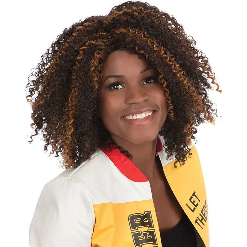 Pop Star Afro 90's Adult Unisex Wig 1 Pop Star Afro 90's Adult Unisex Wig