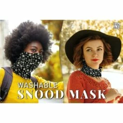 Reusable Washable Fabric Snood Mask