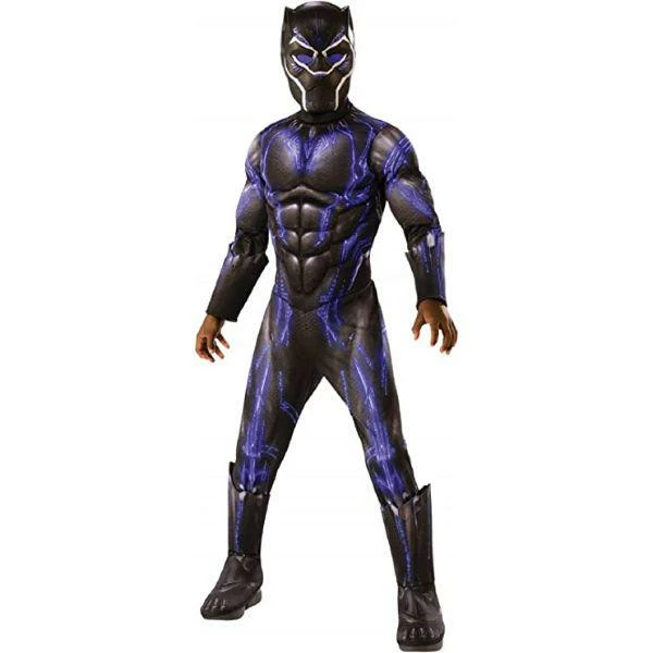 Rubies Avengers Black Panther Battle Suit Boy's Fancy Dress Costume 1 Rubies Avengers Black Panther Battle Suit Boy's Fancy Dress Costume