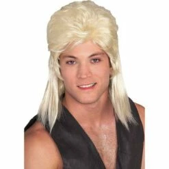 Rubies Blonde Mullet Wig 1980's Fancy Dress Costume Accessory