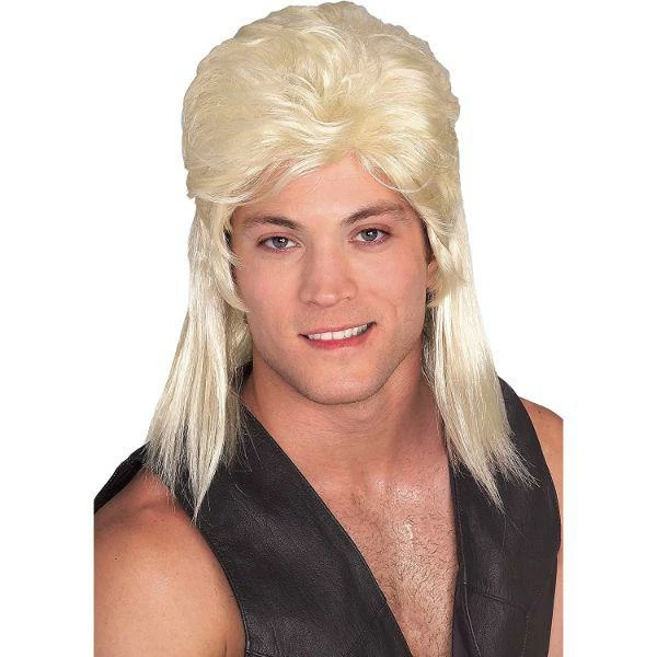 Rubies Blonde Mullet Wig 1980's Fancy Dress Costume Accessory 1 Rubies Blonde Mullet Wig 1980's Fancy Dress Costume Accessory