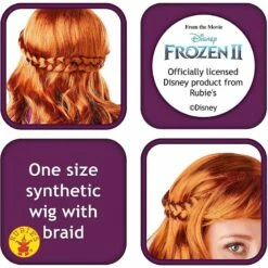 Henbrandt Shop 30 Henbrandt Shop -Henbrandt Shop Rubies Official Disney Frozen 2 Anna Wig Ladies Fancy Dress Accessory One Size 2