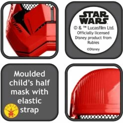 Rubie's Official Disney Star Wars Ep 9, Red Stormtrooper Half Face Mask, Childs One Size -Henbrandt Shop Rubies Official Disney Star Wars Ep 9 Red Stormtrooper Half Face Mask Childs One Size 3