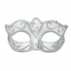 Boland Silver Venice Felina Eye Mask Venetian Masquerade Ball Fancy Dress