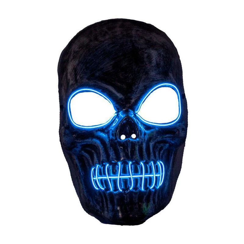 Skeleton Light Up Mask Electroluminescent Halloween Fancy Dress Accessory 2 Skeleton Light Up Mask Electroluminescent Halloween Fancy Dress Accessory - Image 2