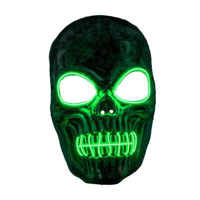 Skeleton Light Up Mask Electroluminescent Halloween Fancy Dress Accessory 3 Skeleton Light Up Mask Electroluminescent Halloween Fancy Dress Accessory - Image 3
