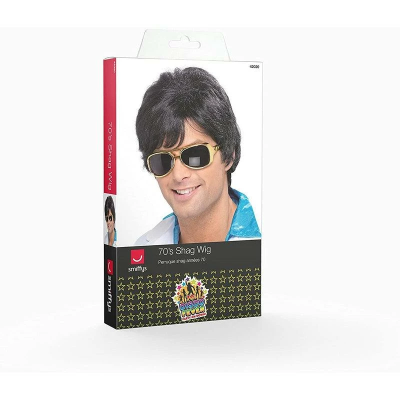 Smiffys 70's Shag Wig - Black 2 Smiffys 70's Shag Wig - Black - Image 2