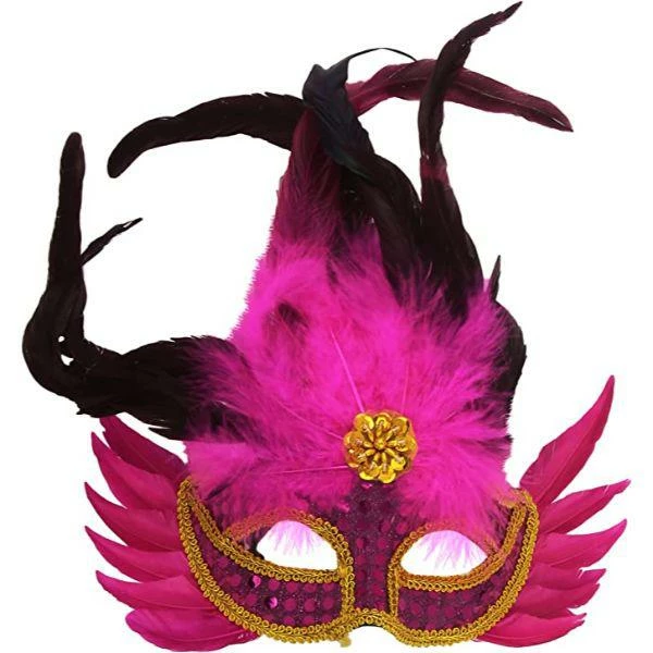 Smiffys Feathered Masquerade Eyemask Adult Fancy Dress Costume Accessory 1 Smiffys Feathered Masquerade Eyemask Adult Fancy Dress Costume Accessory