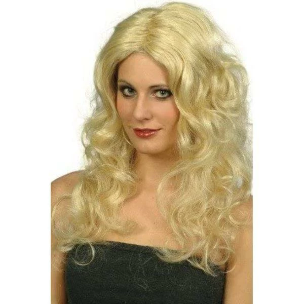 Smiffys Smiffy's Glamour Wig With Curls Women's Long Blonde Fancy Dress Accessory 1 Smiffys Smiffy's Glamour Wig With Curls Women's Long Blonde Fancy Dress Accessory