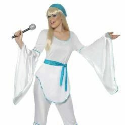 Smiffys Super Trooper Costume Pop Star 1970s Adult Womens Ladies Fancy Dress Outfit