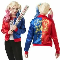 Teen Girls Harley Quinn Kit Jacket & Shirt Suicide Squad Halloween Costume 7 Teen Girls Harley Quinn Kit Jacket & Shirt Suicide Squad Halloween Costume -Henbrandt Shop Teen Girls Harley Quinn Kit Jacket Shirt Suicide Squad Halloween Costume 4