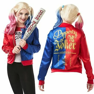 Teen Girls Harley Quinn Kit Jacket & Shirt Suicide Squad Halloween Costume 4 Teen Girls Harley Quinn Kit Jacket & Shirt Suicide Squad Halloween Costume - Image 4