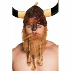 Boland Viking Beard Adult Mens Brown Medieval Fancy Dress Costume Accessory
