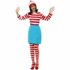 Smiffys Wheres Wally & Wenda Unisex Fancy Dress Costume Size 12-14