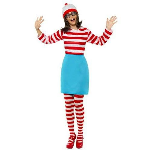 Smiffys Wheres Wally & Wenda Unisex Fancy Dress Costume Size 12-14 4 Smiffys Wheres Wally & Wenda Unisex Fancy Dress Costume Size 12-14 - Image 4