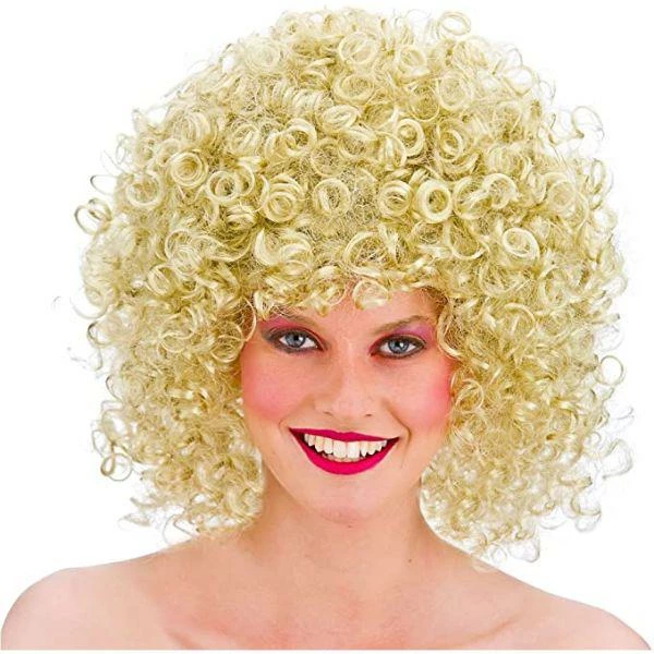 Wicked Costumes 80's Blonde Disco Perm Women's Fancy Dress Costume Accessory 1 Wicked Costumes 80's Blonde Disco Perm Women's Fancy Dress Costume Accessory