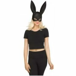 Wicked Costumes Black Matte Bunny Mask Adult Unisex Fancy Dress Costume Accessory