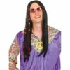 Wicked Costumes Cool Hippie Long Black Wig Adult Fancy Dress Costume Accessory